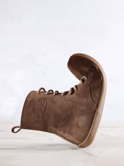 Босоногие ботинки EDART 351.NATAbr.Серо-коричневая замша/байка фото 5