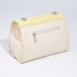 Сумка-мессенджер на клапане, цвет бежевый/жёлтый - Simaland фото 2