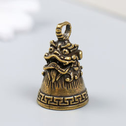 Цена за 2 шт. Колокольчик латунь Голова льва 3,4х2,2х2,2 см