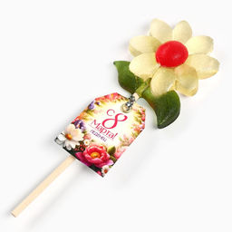 Цена за 2 шт. Леденец на палочке цветок С 8 марта, микс - Фабрика счастья фото 11