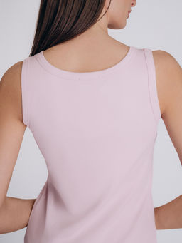 Майка женская Indefini розовая хлопок с вискозой  фото 4