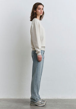 Mavi Patch Logo Bisiklet Yaka Bej Sweatshirt  фото 4