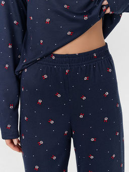 Комплект домашний женский синий с узором - Mark formelle фото 5