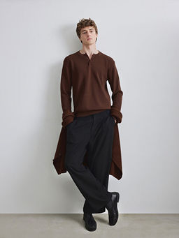 Bisiklet Yaka Erkek Triko Kazak