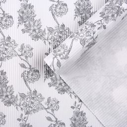 Бумага упаковочная гофрированная в рулоне «Цветы», 0,68 x 5м