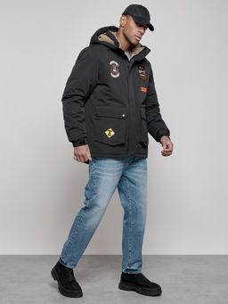 Куртка мужская зимняя с капюшоном молодежная черного цвета 88917Ch - Mtforce фото 7