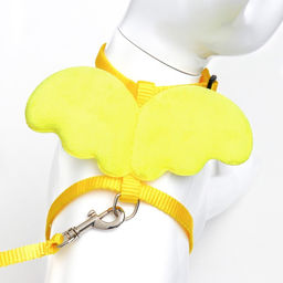 Комплект амуниции Ангел, размер S, шлейка 20-34 см, поводок 120 х 1 см, жёлтый - Пижон фото 5