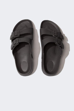 Мужские тапочки Eva на плоской подошве с двойной полосой - Defacto фото 7