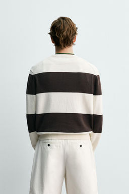 JERSEY JACQUARD RAYAS AARON LEVINE X ZARA / Marr?n / Crudo  фото 3