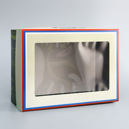 Цена за 5 шт. Коробка складная, крышка-дно, 23 Февраля, 24?17?8 см с окном