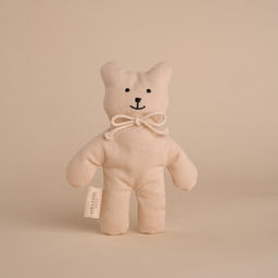 Мягкая игрушка «Мишка», с бантиком, 17 см, цвет бежевый