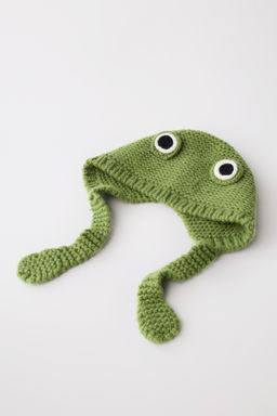 100% WOOL FROG BEANIE LIMITED EDITION - Zara фото 2