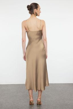 Vizon Astarl? Dokuma Saten S?k Abiye Gece Mezuniyet Elbisesi TPRSS19BB0058