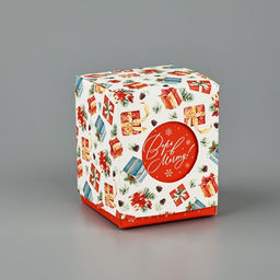 Цена за 5 шт. Бонбоньерка новогодняя «Новогодние подарки», 6 х 7 х 6 см