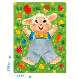 Цена за 4 шт. Пазл «Зайчонок», 54 элемента