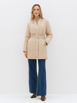 Conso/SM 220113 - light beige Утепленное Пальто  фото 4