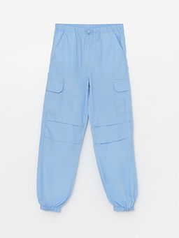 Beli Lastikli K?z ?ocuk Kargo Jogger Pantolon