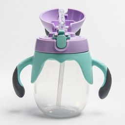 Поильник с трубочкой детский, 250 мл., с ручками, цвета МИКС - Крошка я фото 5