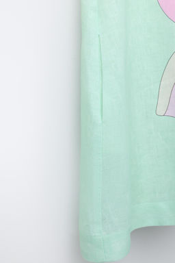 VESTIDO ESTAMPADO FLOR / Azul / Verde - Zara фото 4