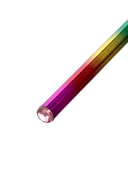 Цена за 12 шт. Карандаш чернографитный, НВ, заточенный, корпус радуга, голография, со стразой