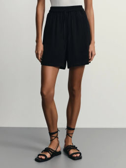 Шорты из вискозы с эластичным поясом / Zarina  фото 3