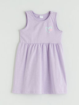 Bask?l? K?z ?ocuk Elbise