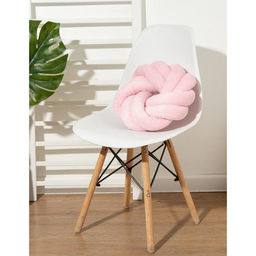 Подушка-узел Этель, d=33см, цвет розовый, велюр  фото 3