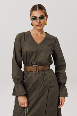 Платье ANELLI 1745 золотые струны  фото 2