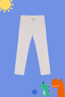 Tas Erkek Cocuk Regular Pamuklu Esnek Ayarlanabilir Lastikli Chino Dokuma Pantolon TKDSS24PL00006 - Trendyolmilla фото 3
