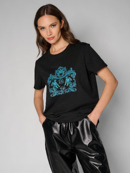 Футболка женская 12411-42030 black - Eleganzza фото 2