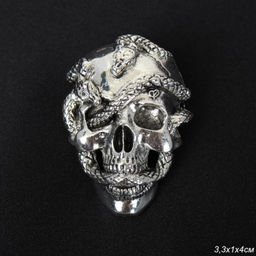 Брошь Череп / 4001 /уп 12/ - Галеонтрейд фото 3