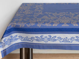 Скатерть 07с36 ЯК 140*170 "Волга" цв. бежевый голубой