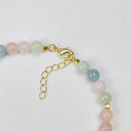 Анклет браслет на ногу из Берилла микс 21 см + - Радуга самоцветов фото 3