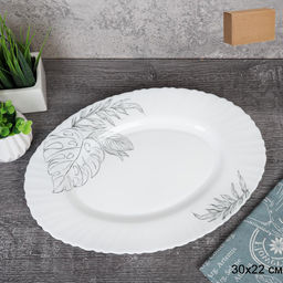 Блюдо овальное 300 мм / GRAY-38/7585784120/GB220 (7463) /уп 2/ Графика лист