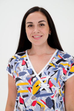 Ночная сорочка из кулирки Социал спущенное плечо абстракция - Амадэль фото 9