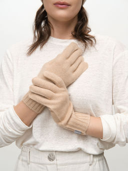 Перчатки из кашемира 31018 бежевые