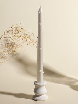 Набор свечей античных «Белый жемчуг», 2.3×25 см, 2 шт., 7.6×28×2.3 см