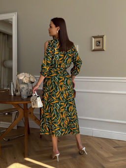 Платье DilanaVIP 2093 зеленый принт - Dilana vip фото 7