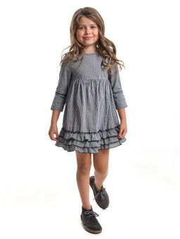 Платье в клетку UD 6270 черн.кл