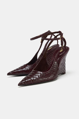 EMBOSSED WEDGE SHOES - Zara фото 3
