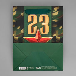 Цена за 2 шт. Пакет подарочный ламинированный, упаковка, «С 23 февраля», MS 18×23×10 см