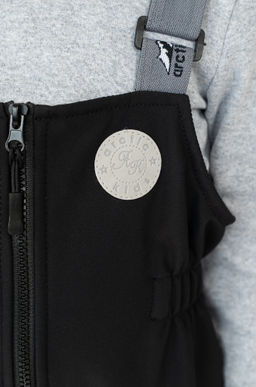 Полукомбинезон демисезонный черный из софтешелла 60-021 (116)