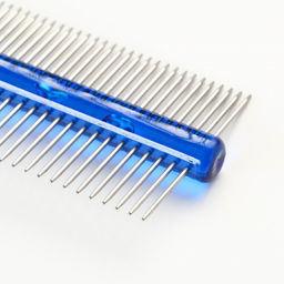 Расчёска для шерсти Пузырьки двухсторонняя, прозрачная, 19,5 х 5,6 см, синяя - Пижон фото 3