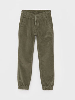 Beli Lastikli Kadife Erkek ?ocuk Jogger Pantolon