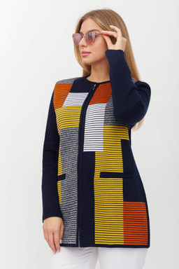 Жакет Д 2649/сине-терракотовый (2130)