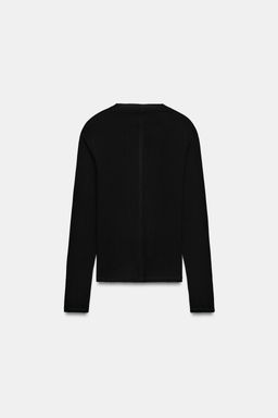 CAMISETA CUELLO ALTO BOTONES / Negro - Zara фото 4