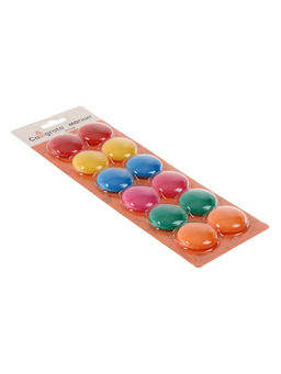 Цена за 2 шт. Набор магнитов для доски, 12 шт., d=3 см, на блистере