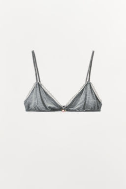 POINTELLE FLORAL TRIANGLE BRALETTE - Zara фото 7