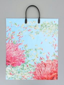 Цена за 10 шт. Пакет "Цветущий сад", полиэтиленовый с пластиковой ручкой, 38 х 45 + 3 см, 90 мкм