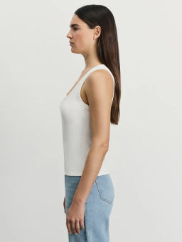 Майка из модала и хлопка со стразами / Zarina  фото 4